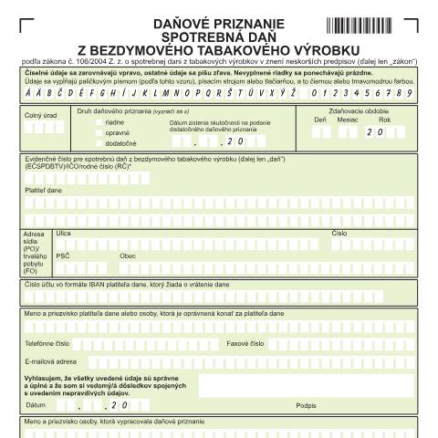 Document preview: SPDBTVv17 — Iné, Slovensko (CERFA n°SPDBTVv17)