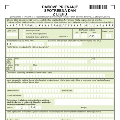 Document preview: SPDLHv12b — Iné, Slovensko (CERFA n°SPDLHv12b)