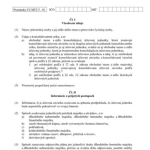Document preview: UZMUJv14_textova_forma_poznamky — Iné, Slovensko (CERFA n°UZMUJv14_textova_forma_poznamky)