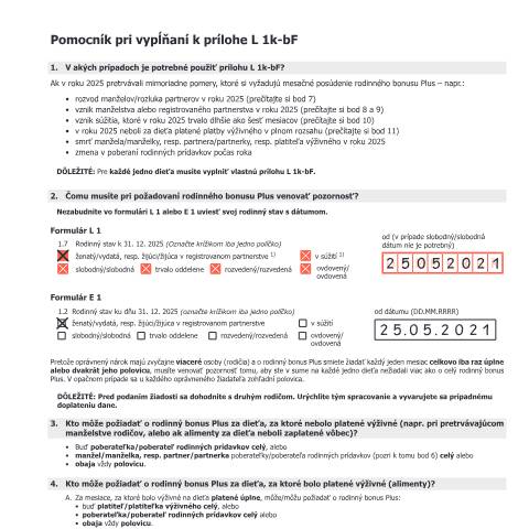Dokumentvorschau: L1k-bF-Erl-SK — Pomocník pri vypĺňaní k prílohe L 1k-bF — Steuern, Österreich (CERFA n°L1k-bF-Erl-SK)