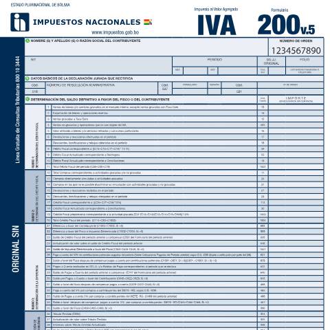 Vista previa del documento Form 200 V5 Extendido (nuevo) — Formularios (declaraciones juradas), Bolivia (CERFA n°Form 200)