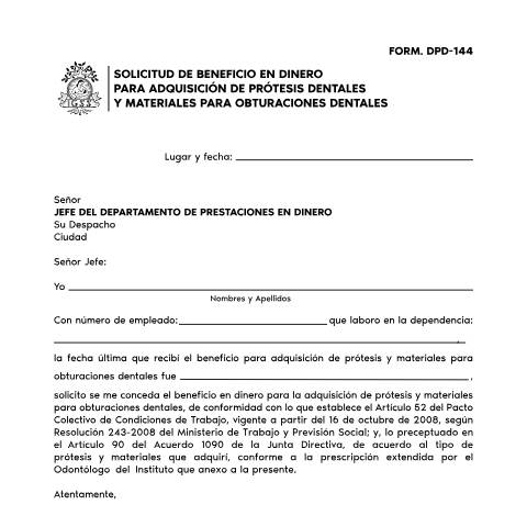 Vista previa del documento Formulario DPD 144 IGSS rev 2022 — IGSS - Formularios, Guatemala (CERFA n°DPD-144)