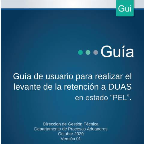 Vista previa del documento MH DGA PRO 12 GUI 001 Levanteretencion DUASenestado PEL — Declaración / Modelo tributario, Costa Rica (CERFA n°MH-DGA-PRO12-GUI-001LevanteretencionDUASenestadoPEL)