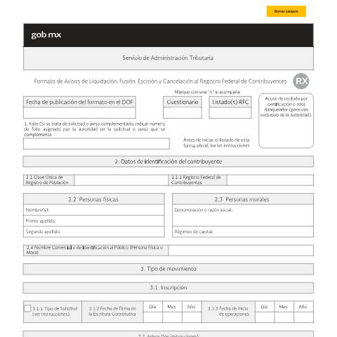 Vista previa del documento RX — Código Fiscal de la Federación (CFF), México (CERFA n°RX)