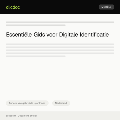 Documentvoorvertoning: Formulier voor digitale identificatie via MijnOverheid — Andere veelgebruikte sjablonen, Nederland