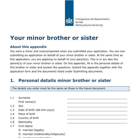 Documentvoorvertoning: Your brother or sister — IND — immigratie, Nederland (CERFA n°0903E)