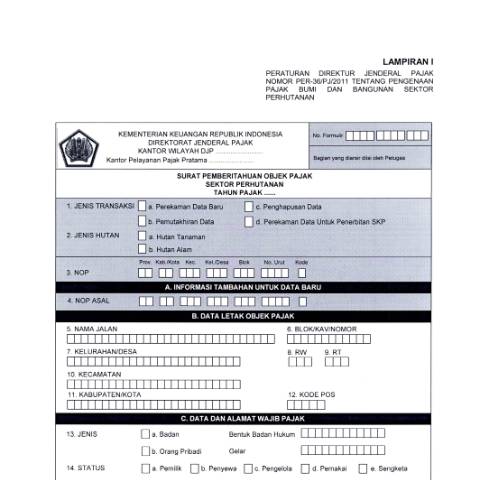 Document preview: SPOP dan LSPOP Perhutanan Lampiran_PER_36_PJ_2011_0.pdf — SPOP Sektor Perhutanan dan Lampiran, Indonesia (CERFA n°ID-DJP-SPOP-dan-LSPOP-Perhutanan-Lampiran-PER-36-PJ-2011-0)
