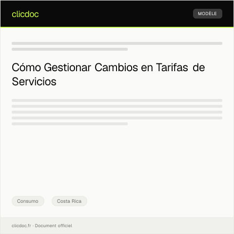 Vista previa del documento Gestionar cambios en planes tarifarios de servicios — Consumo, Costa Rica