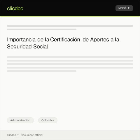 Vista previa del documento Gestión de certificación de aportes a la seguridad social — Administración, Colombia