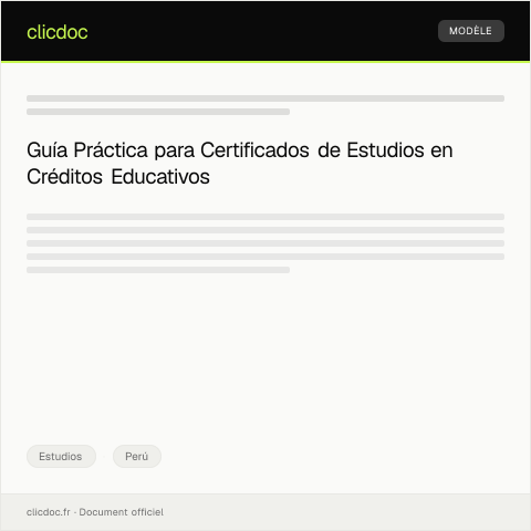 Vista previa del documento Gestión de certificados de estudios para créditos educativos — Estudios, Perú