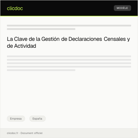Vista previa del documento Gestión de declaraciones censales y declaraciones de actividad — Empresa, España