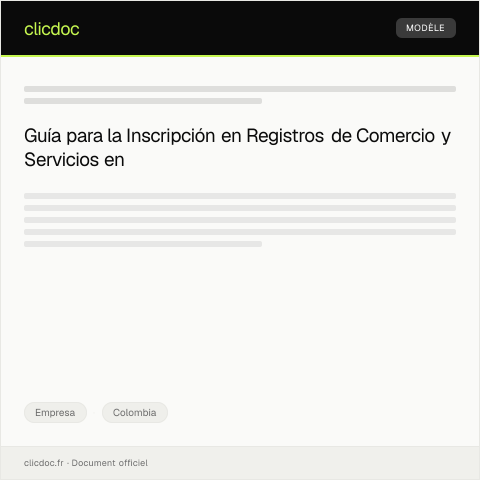 Vista previa del documento Gestionar la inscripción en registros de comercio y servicios — Empresa, Colombia