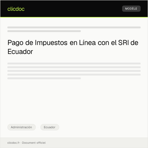 Vista previa del documento Gestión para el pago de impuestos en línea — Administración, Ecuador
