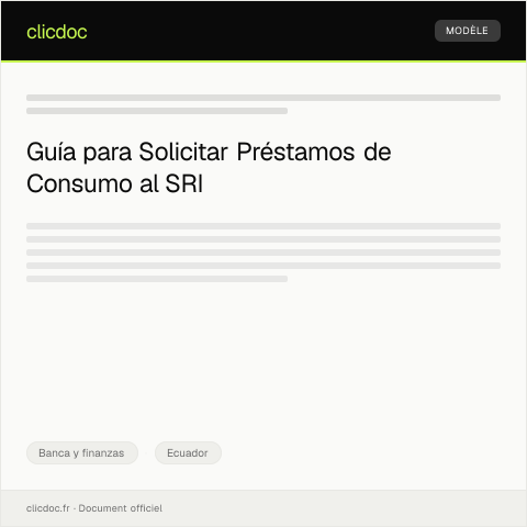 Vista previa del documento Gestión para préstamos de consumo — Banca y finanzas, Ecuador