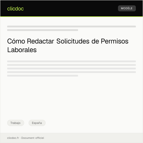 Vista previa del documento Gestionar la tramitación de permisos y autorizaciones laborales — Trabajo, España