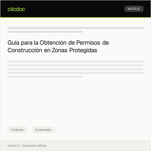 Vista previa del documento Gestión para la obtención de permisos de construcción en zonas protegidas — Vivienda, Guatemala