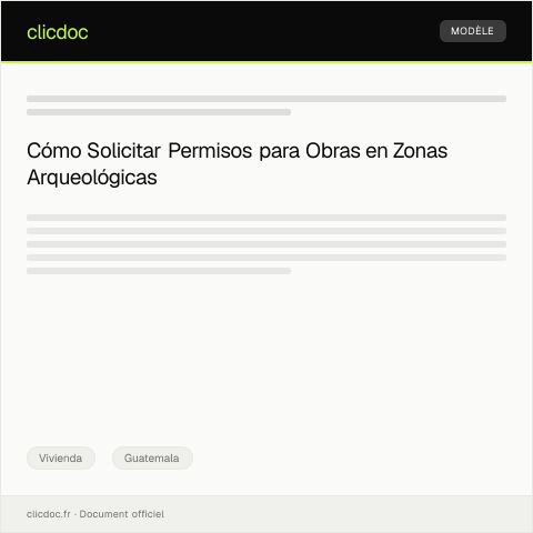 Vista previa del documento Gestión de permisos para obras de remodelación en zonas arqueológicas — Vivienda, Guatemala