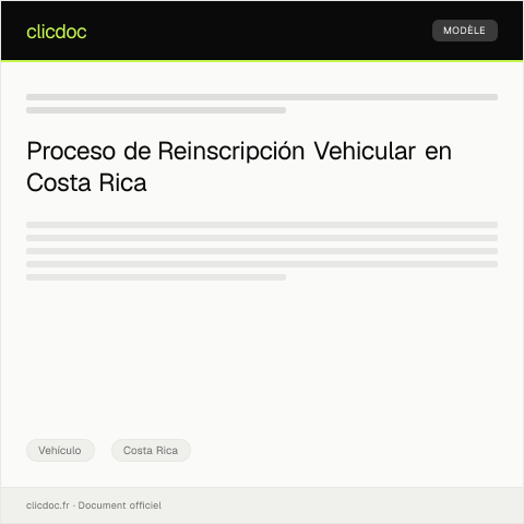 Vista previa del documento Gestionar reinscripción vehicular por cambio de propietario — Vehículo, Costa Rica