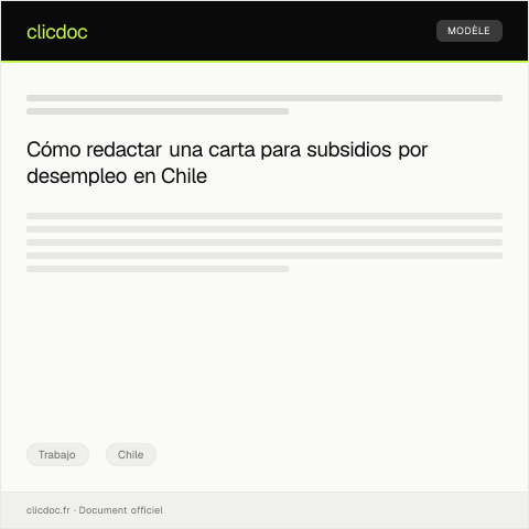 Vista previa del documento Gestión de Subsidios por Desempleo — Trabajo, Chile