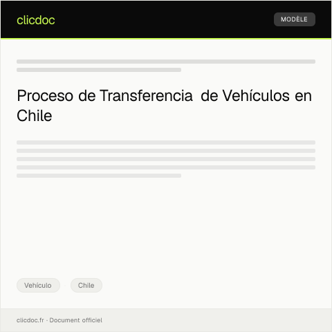 Vista previa del documento Gestión de Trámites para Transferencias de Vehículos — Vehículo, Chile