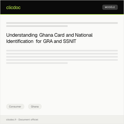 Document preview: Inquiry about Ghana Card and National Identification Requirements — Consumer, Ghana
