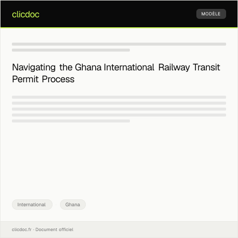 Document preview: Request for Ghana International Railway Transit Permit — International, Ghana