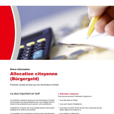 Dokumentvorschau: grundsicherung-franzoesisch_ba035495 — Öffnet in neuem Tab Allocation citoyenne Kurzinformation zum Bürgergeld (französisch) pdf | 232.72 KB | barrierefrei — Familienkasse/grundsicherung, Deutschland (CERFA n°grundsicherung-franzoesisch_ba035495)
