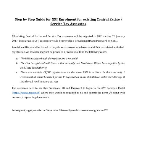 Document preview: Step by step guide to Taxpayers — gst, India (CERFA n°Step by step guide to Taxpayers)