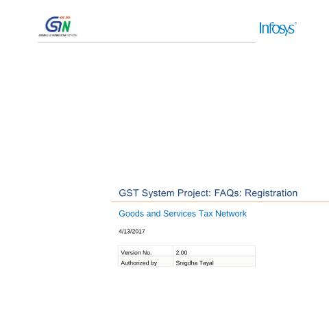 Document preview: faqs registration — gst_faq, India (CERFA n°faqs-registration)