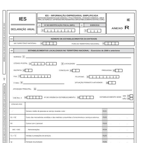 Pré-visualização do documento IES_DA_Anexo_R — IES / Declaracao Anual, Portugal