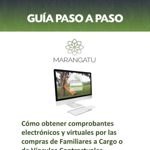 Vista previa del documento Guía Paso a Paso - Cómo obtener comprobantes electrónicos y virtuales por las compras de Familiares a Cargo o de Vínculos Contractuales — Registro De Comprobantes, Paraguay