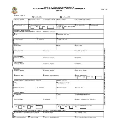 Vista previa del documento Formulario PRECAPI DRPT 63 IGSS rev 2021 — IGSS - Formularios, Guatemala (CERFA n°DRPT-63)