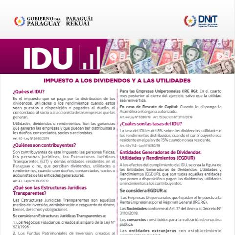 Vista previa del documento IDU Cartilla Informativa 03.09.24 — Idu / IVA, Paraguay