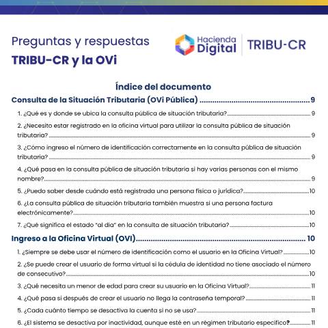 Vista previa del documento Preguntas YRespuestas De TRIBU CR — Guía / Paso a paso, Costa Rica (CERFA n°dPreguntasYRespuestasDeTRIBU-CR)