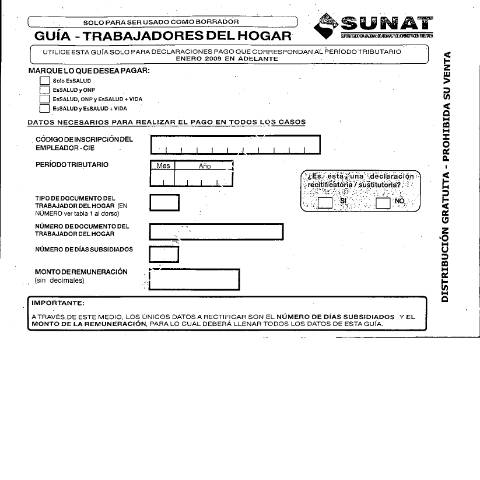 Vista previa del documento Guía para Trabajadores del Hogar 1676 (Guía) — FORMULARIOS, Perú (CERFA n°1676)