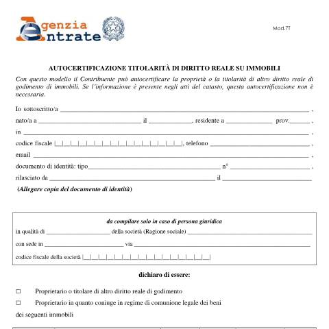 Anteprima documento Consultazione personale — Fabbricati e Terreni, Italia