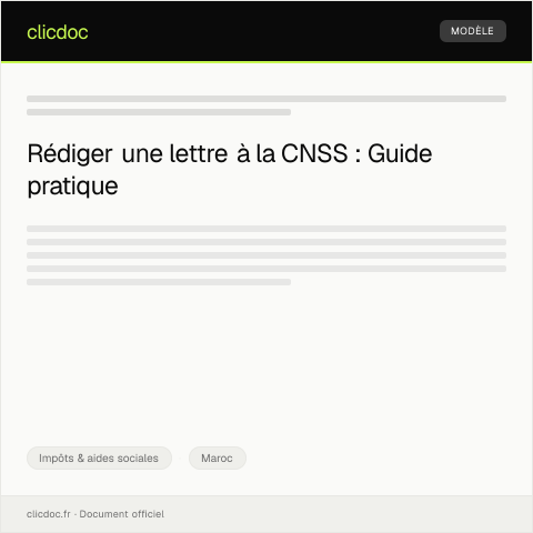 Aperçu du document Guidage pour la déclaration d’impôt simplifiée — Impôts & aides sociales, Maroc