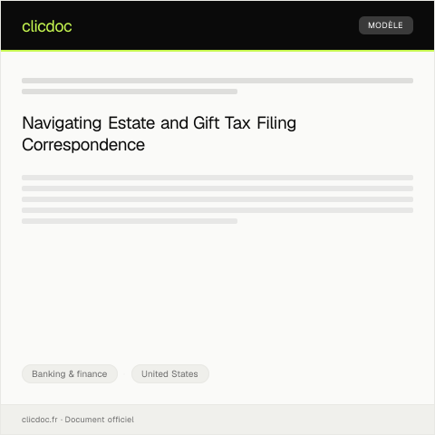 Document preview: Guidance on Estate and Gift Tax Filing — Banking & finance, United States
