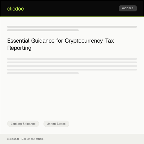 Document preview: Guidance on Cryptocurrency Tax Forms — Banking & finance, United States