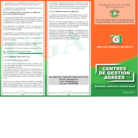 Aperçu du document depliant CGA — Dépliant, Côte d'Ivoire