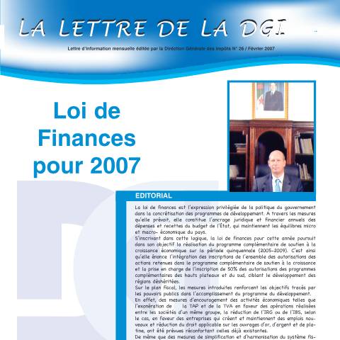 Aperçu du document LDGI 26 — Lettres de la DGI, Algérie (CERFA n°LDGI 26)