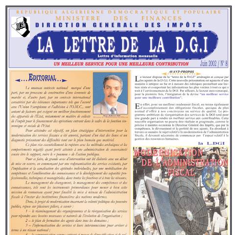 Aperçu du document LDGI 8 — Lettres de la DGI, Algérie (CERFA n°LDGI 8)