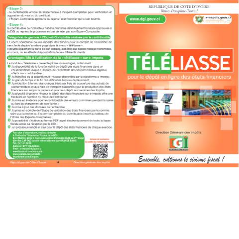 Aperçu du document Teleliasse — Dépliant, Côte d'Ivoire