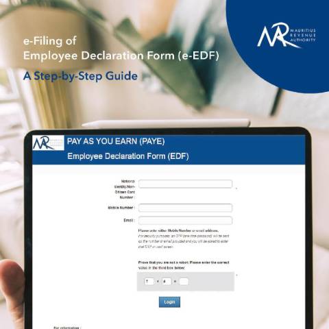 Document preview: Guide on e-Filing of Employee Declaration Form (e-EDF) — Form, Mauritius (CERFA n°e-EDFGuide)