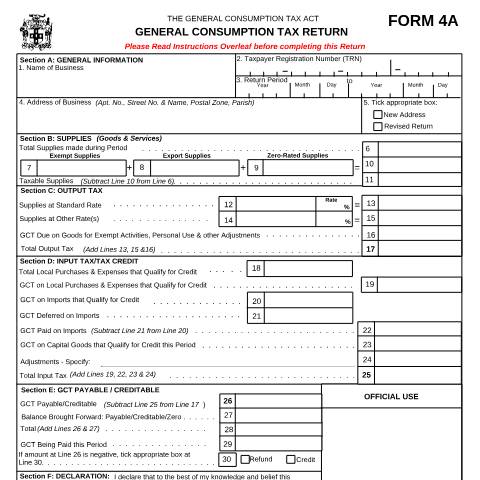 Document preview: 4a prior june2014 — Document, Jamaica (CERFA n°4a_prior_june2014)