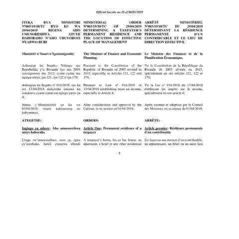 Document preview: aho umusoreshwa atuye — Document, Rwanda (CERFA n°aho_umusoreshwa_atuye)