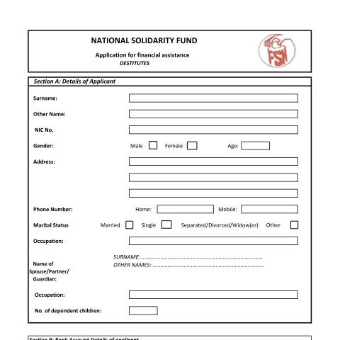 Document preview: Destitude — Document, Mauritius (CERFA n°Destitude)