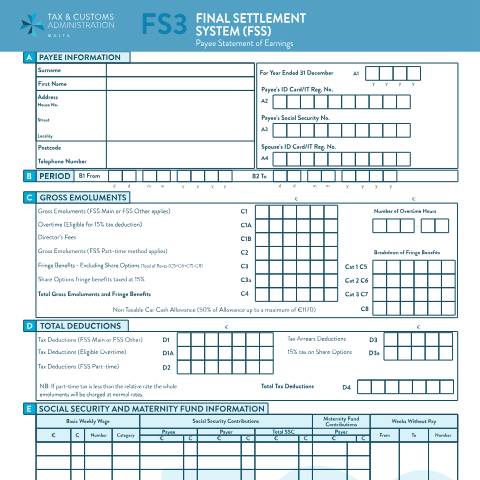 Document preview: Downloads — mtca-fs3-mlt-eng.pdf — payroll_social_security, Malta (CERFA n°fs3)