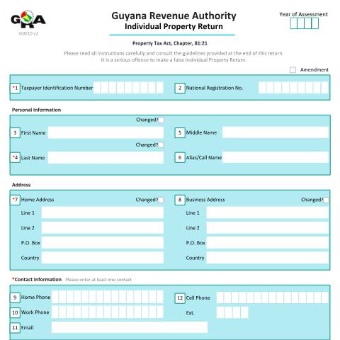 Document preview: G0010 IPT v2 — Administrative Forms, Guyana