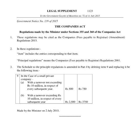 Document preview: GN1392015 — Document, Mauritius (CERFA n°GN1392015)